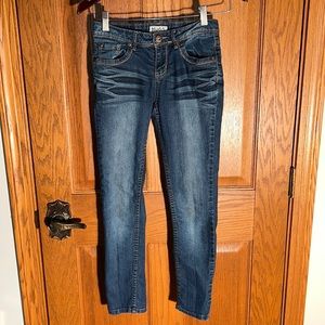 Slightly distressed girls jeans